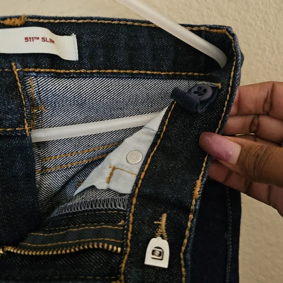 Levi's Dark Blue Denim Jeans - Picture 7 of 8